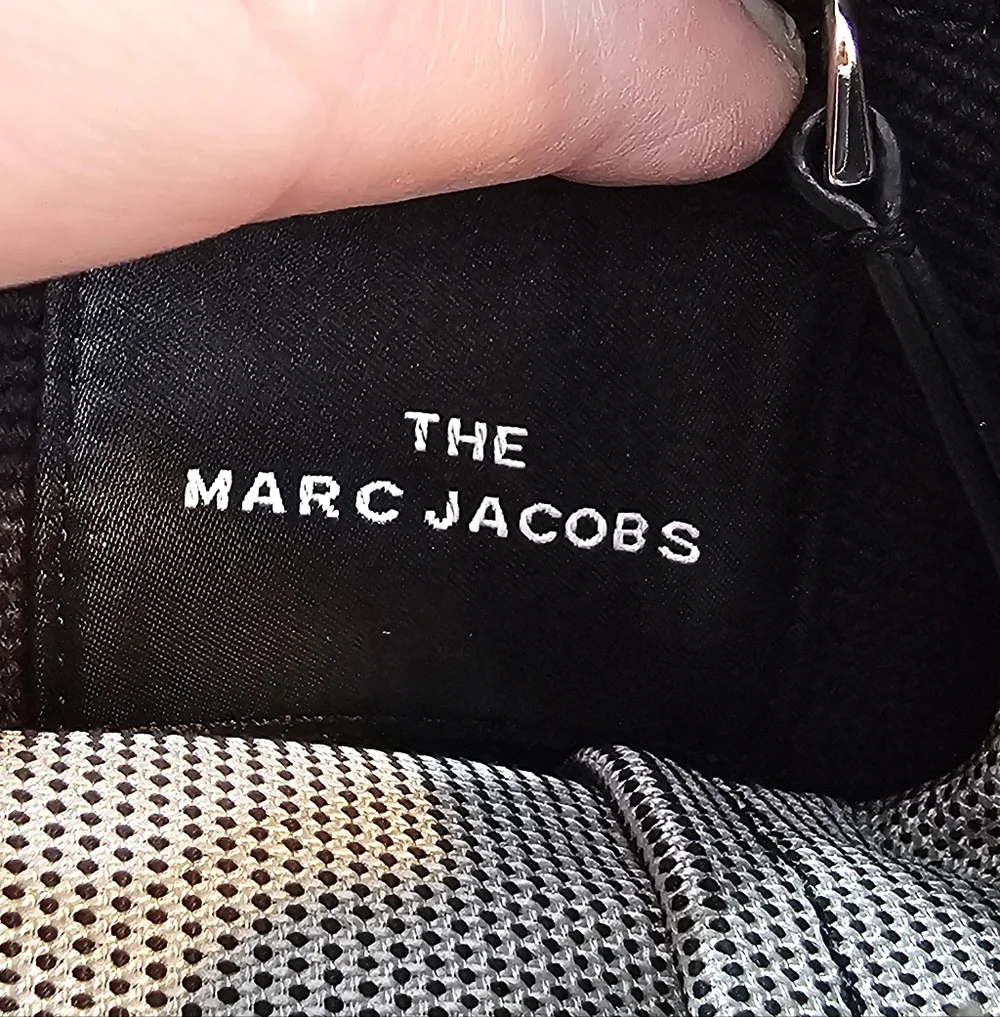 🖤 Marc Jacobs Jacquard Camera Bag Black & Cream Canvas Adjustable Crossbody 🖤
